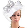 image:imageBeaupretty Fascinators Hat Headband  Fascinators Headpiece Fascinators Hat for Women Girls Veil Mesh Headband Tea Party HatWhite