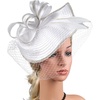 image:imageBeaupretty Fascinators Hat Headband  Fascinators Headpiece Fascinators Hat for Women Girls Veil Mesh Headband Tea Party HatWhite