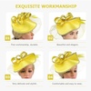 image:imageBeaupretty Fascinators Hat Headband  Fascinators Headpiece Fascinators Hat for Women Girls Veil Mesh Headband Tea Party HatYellow
