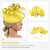 image:imageBeaupretty Fascinators Hat Headband  Fascinators Headpiece Fascinators Hat for Women Girls Veil Mesh Headband Tea Party HatYellow