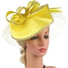 image:imageBeaupretty Fascinators Hat Headband  Fascinators Headpiece Fascinators Hat for Women Girls Veil Mesh Headband Tea Party HatYellow