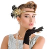 image:imageBeaupretty Flapper Headband Roaring 1920s Costume Headwear Sequin Wedding Headpiece for Women