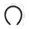 image:imageBeaupretty Flock Padded Headband Vintage Alice Style Braided Hairband Wide Hair Hoop Twisted Knotted Headband for WomenBlack