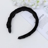 image:imageBeaupretty Flock Padded Headband Vintage Alice Style Braided Hairband Wide Hair Hoop Twisted Knotted Headband for WomenBlack