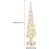 image:imageBeaupretty Glass Christmas Tree Tabletop Decor Lighted Table Top Tree with Fairy Lights Decorative Night Lamp for Xmas Holiday Table Centerpiece Mantel Window Decor No Battery