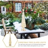 image:imageBeaupretty Glass Christmas Tree Tabletop Decor Lighted Table Top Tree with Fairy Lights Decorative Night Lamp for Xmas Holiday Table Centerpiece Mantel Window Decor No Battery