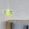 image:imageBeaupretty Glass Pendant Light Shade 590X590X354 Inch Hanging Lamp Shade Replacement with Stripe Pattern for Dining Room Bar Cafe Lighting DecorArmy Green