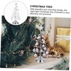 image:imageBeaupretty Glowing Christmas Tree The Christmas STO Ornament Christmas Decorations Miniature Christmas Tree Toy Snow Led Desktop Decor TinySilver