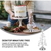 image:imageBeaupretty Glowing Christmas Tree The Christmas STO Ornament Christmas Decorations Miniature Christmas Tree Toy Snow Led Desktop Decor TinySilver