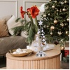 image:imageBeaupretty Glowing Christmas Tree The Christmas STO Ornament Christmas Decorations Miniature Christmas Tree Toy Snow Led Desktop Decor TinySilver