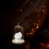 image:imageBeaupretty Glowing Couple Hand Model Adornment with Glass Dome Cover Romantic Ornament for Valentine Wedding Anniversary Home Decor 984X669X688In