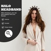 image:imageBeaupretty Goddess Halo Crown Halo Headband Rhinestone Tiaras and Crowns Halloween Costume Headpiece for Women BlackBlack