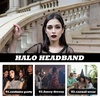 image:imageBeaupretty Goddess Halo Crown Halo Headband Rhinestone Tiaras and Crowns Halloween Costume Headpiece for Women BlackBlack