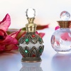 image:imageBeaupretty Gold Spherical Refillable Perfume Bottle 05 Oz Mini Spray Container for Travel Home Vanity Essential OilsBronze