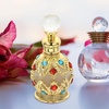 image:imageBeaupretty Gold Spherical Refillable Perfume Bottle 05 Oz Mini Spray Container for Travel Home Vanity Essential OilsGolden
