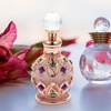 image:imageBeaupretty Gold Spherical Refillable Perfume Bottle 05 Oz Mini Spray Container for Travel Home Vanity Essential OilsRose Gold