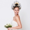 image:imageBeaupretty Gothic Headband Halo Crown Headpiece with Feather Angel Halo Headband Goddess Headwear YellowBlack