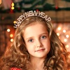 image:imageBeaupretty HAPPY NEW YEAR Headband Christmas Eve Crystal Headpieces Rhinestone Holiday Party Hair Accessory SilverRose Gold