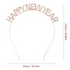 image:imageBeaupretty HAPPY NEW YEAR Headband Christmas Eve Crystal Headpieces Rhinestone Holiday Party Hair Accessory SilverRose Gold