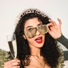 image:imageBeaupretty HAPPY NEW YEAR Headband Christmas Eve Crystal Headpieces Rhinestone Holiday Party Hair Accessory SilverRose Gold