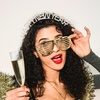 image:imageBeaupretty HAPPY NEW YEAR Headband Christmas Eve Crystal Headpieces Rhinestone Holiday Party Hair Accessory SilverSilver
