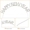 image:imageBeaupretty HAPPY NEW YEAR Headband Christmas Eve Crystal Headpieces Rhinestone Holiday Party Hair Accessory SilverSilver
