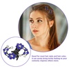 image:imageBeaupretty Hair Clip 6 Pieces Flower Hair Claw Clips Mini Rhinestone Plum Blossom Hair Clips for Women and GirlsBlue