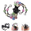 image:imageBeaupretty Hair Clip 6 Pieces Flower Hair Claw Clips Mini Rhinestone Plum Blossom Hair Clips for Women and GirlsColorful