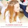 image:imageBeaupretty Hair Clip 6 Pieces Flower Hair Claw Clips Mini Rhinestone Plum Blossom Hair Clips for Women and GirlsColorful