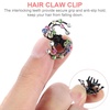 image:imageBeaupretty Hair Clip 6 Pieces Flower Hair Claw Clips Mini Rhinestone Plum Blossom Hair Clips for Women and GirlsColorful