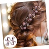 image:imageBeaupretty Hair Clip 6 Pieces Flower Hair Claw Clips Mini Rhinestone Plum Blossom Hair Clips for Women and GirlsPink
