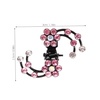 image:imageBeaupretty Hair Clip 6 Pieces Flower Hair Claw Clips Mini Rhinestone Plum Blossom Hair Clips for Women and GirlsPink