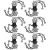 image:imageBeaupretty Hair Clip 6 Pieces Flower Hair Claw Clips Mini Rhinestone Plum Blossom Hair Clips for Women and GirlsWhite