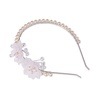 image:imageBeaupretty Hairband  White Flower Headband for Women Faux Pearl Headband for Weddings and Parties Hair Ornament for Special Occasions Adjustable Headband for Girls and Women One Size