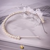 image:imageBeaupretty Hairband  White Flower Headband for Women Faux Pearl Headband for Weddings and Parties Hair Ornament for Special Occasions Adjustable Headband for Girls and Women One Size