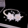 image:imageBeaupretty Hairband  White Flower Headband for Women Faux Pearl Headband for Weddings and Parties Hair Ornament for Special Occasions Adjustable Headband for Girls and Women One Size