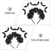 image:imageBeaupretty Halloween Balck Rose Headband Rose Flower Bat Headdress Gothic Hair Wreath Day of The Dead Mexican Headpiece
