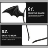 image:imageBeaupretty Halloween Bat Wings Headband with Bat Wings Clips Set Headpiece with Flying s Halloween Hair Accessory BlackBlack