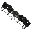 image:imageBeaupretty Halloween Black Pearl Lace Headband Elastic Hair Hoop Gothic Forehead Chain Hair Accessory for Women and Girls