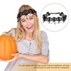 image:imageBeaupretty Halloween Black Pearl Lace Headband Elastic Hair Hoop Gothic Forehead Chain Hair Accessory for Women and Girls