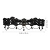 image:imageBeaupretty Halloween Black Pearl Lace Headband Elastic Hair Hoop Gothic Forehead Chain Hair Accessory for Women and Girls