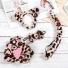 image:imageBeaupretty Halloween Cat Cosplay Accessories Set Cat Ears Headband Tail and Bow Tie with Faux Fur Paw Gloves Faux Fur Paw Gloves Leopard Costume Kit for Women and Girls
