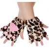 image:imageBeaupretty Halloween Cat Cosplay Accessories Set Cat Ears Headband Tail and Bow Tie with Faux Fur Paw Gloves Faux Fur Paw Gloves Leopard Costume Kit for Women and Girls