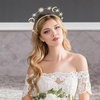 image:imageBeaupretty Halo Crown Headband Goddess Headpiece Star And Moon Headpiece Double Wire Headband Headdress for Womens Halloween Costume PartySilverGolden