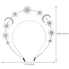 image:imageBeaupretty Halo Crown Headband Goddess Headpiece Star And Moon Headpiece Double Wire Headband Headdress for Womens Halloween Costume PartySilverSilver