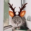 image:imageBeaupretty Hat for Women Lace Headband Puppy Accessories for Small Dogs Pet Reindeer Costume Christmas Deer Ears for Small Dog Clothing Antlers Antler Hat Brown Miss Cute Cat HeadbandBrown