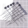 image:imageBeaupretty HeartShaped Hair Braid Styling Tool Clip for Ponytail Braids Hair Accessories with Pull Needles for Ballet Party and Everyday Use 834X098X023In1 Count Pack of 100