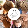 image:imageBeaupretty HeartShaped Hair Braid Styling Tool Clip for Ponytail Braids Hair Accessories with Pull Needles for Ballet Party and Everyday Use 834X098X023In1 Count Pack of 40
