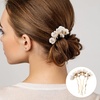 image:imageBeaupretty Jade Flower Hair Pin Chinese Hair Stick Jade Hairpin Retro Chignon Pin Traditional Classical Flower Hair Chopstick Hair Styling Accessories for Women Girls GreenWhite