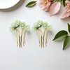 image:imageBeaupretty Jade Flower Hair Pin Chinese Hair Stick Jade Hairpin Retro Chignon Pin Traditional Classical Flower Hair Chopstick Hair Styling Accessories for Women Girls GreenGreen